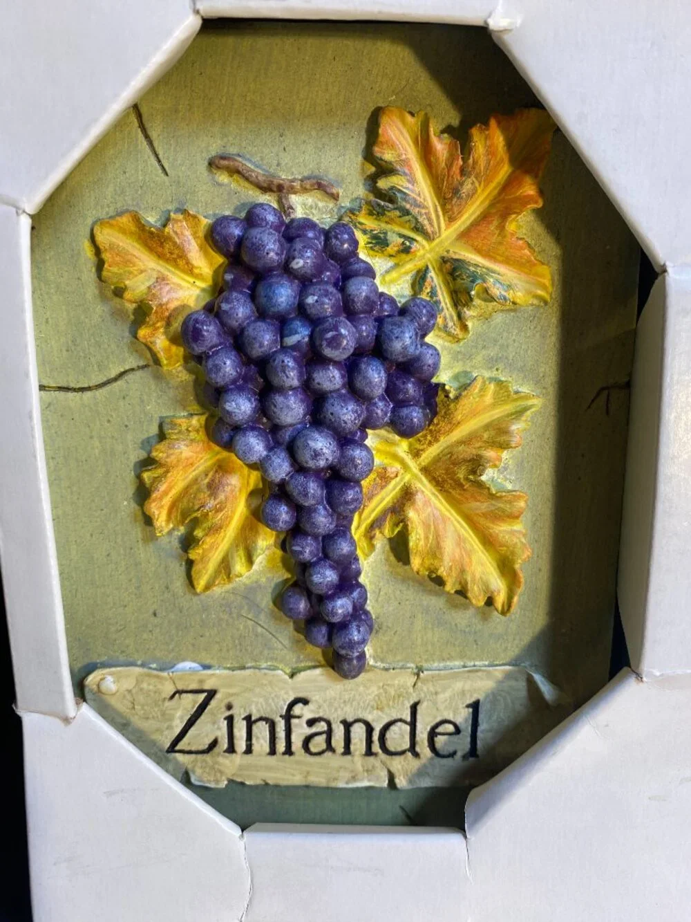 Vintage 3D Resin Wine Grape Wall Plaques Set of 4